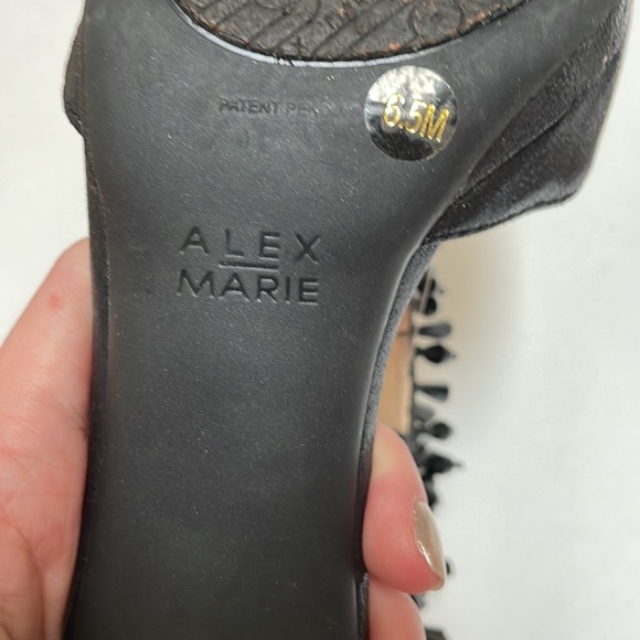 Alex Marie black beaded cut out heels size 6.5 - Picture 6 of 10